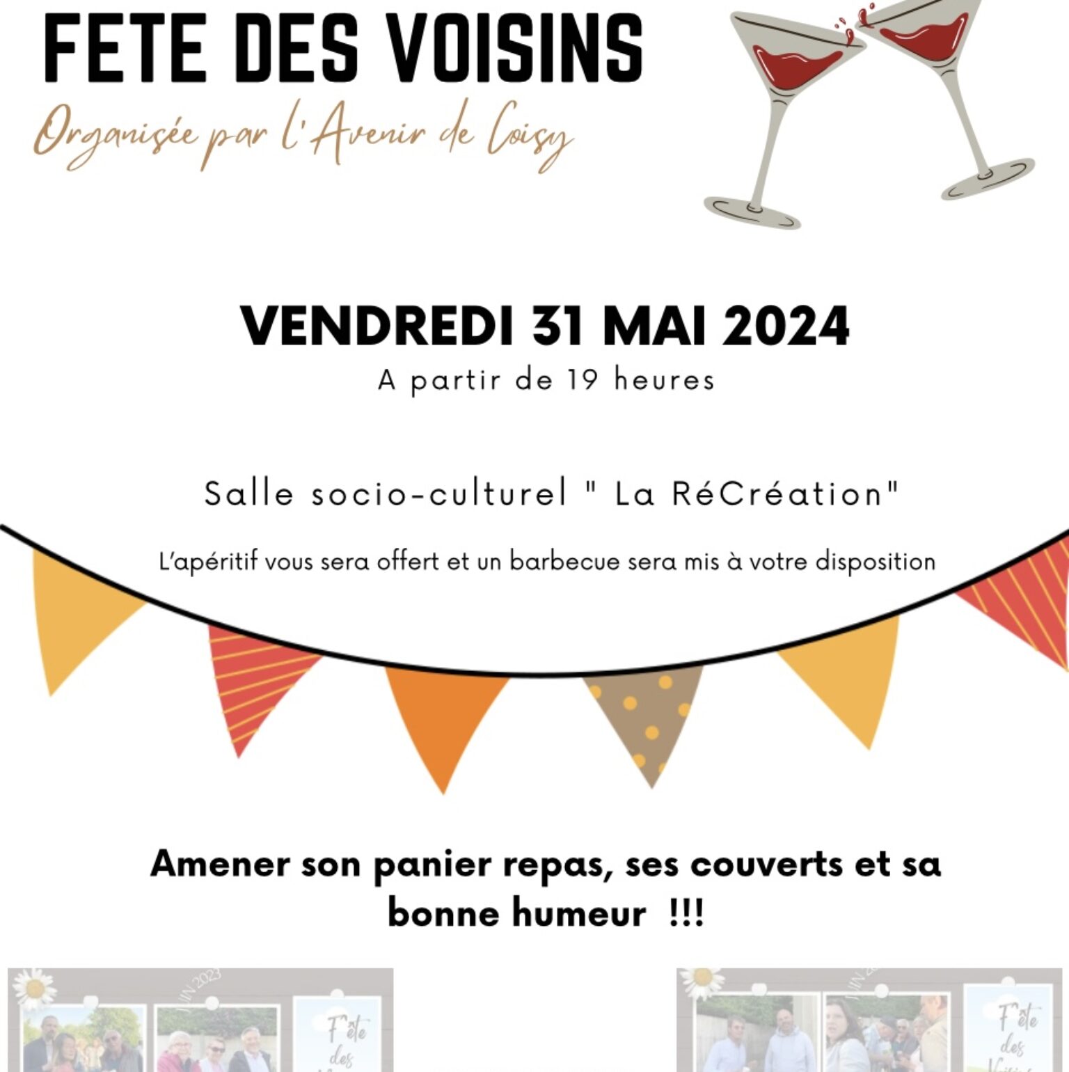 FETE DES VOISINS LE 31 MAI 2024